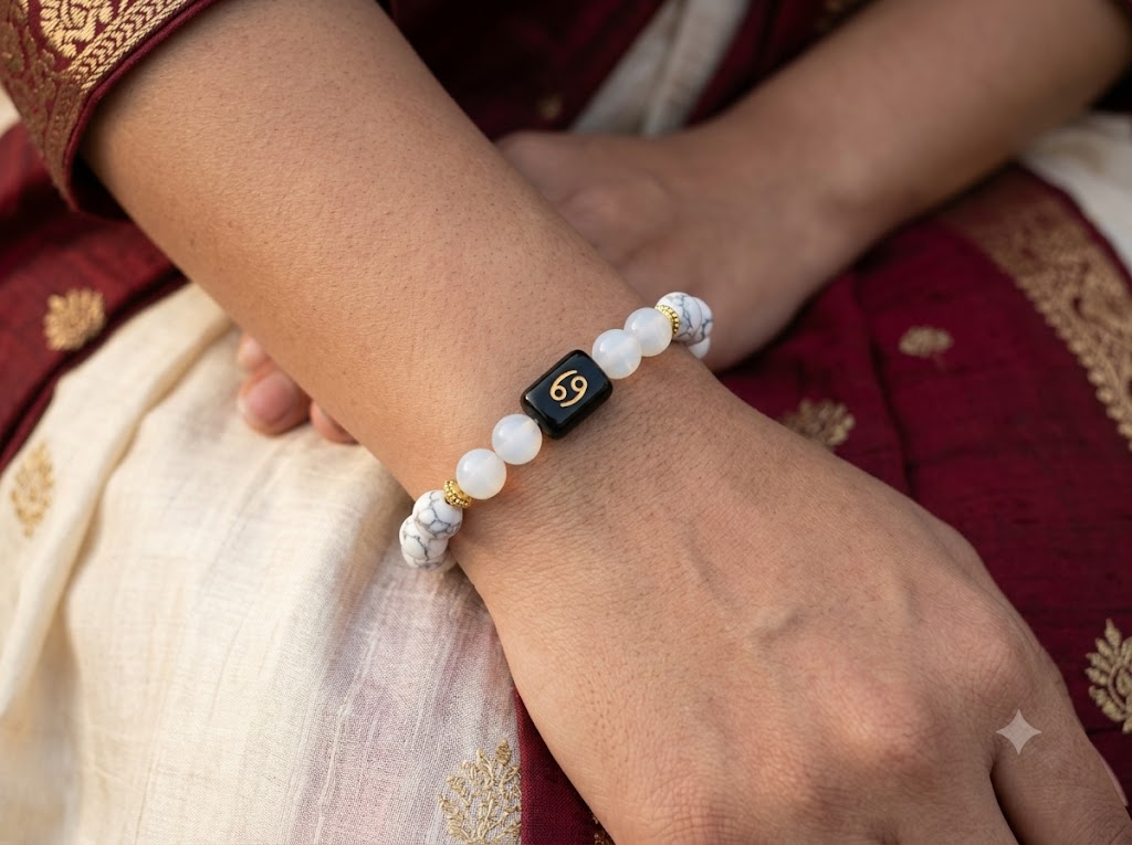 Certified Astrological Bracelet — Kark (Cancer) — On-Wrist Lifestyle View