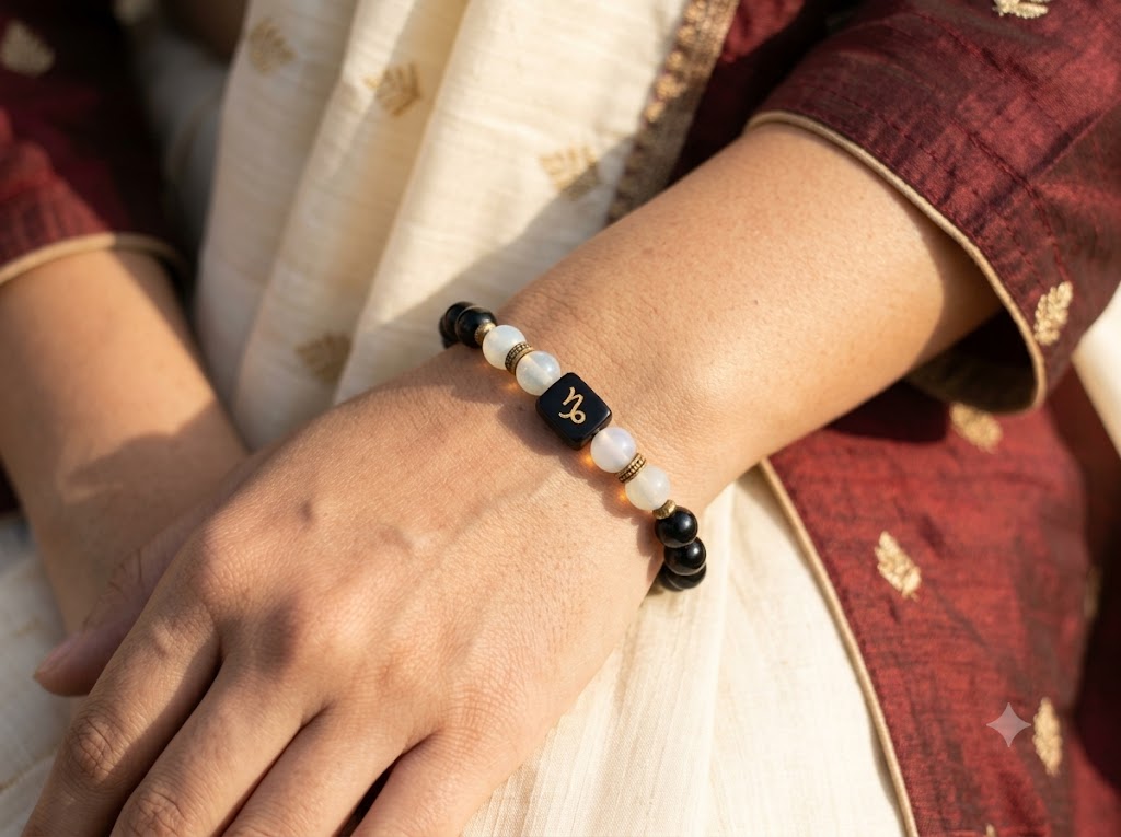 Certified Astrological Bracelet — Makar (Capricorn) — On-Wrist Lifestyle View
