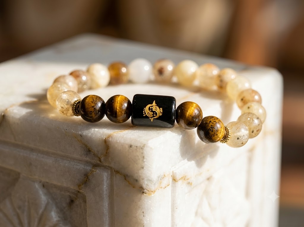 Certified Astrological Bracelet — Meen (Pisces) — Aesthetic Studio Presentation