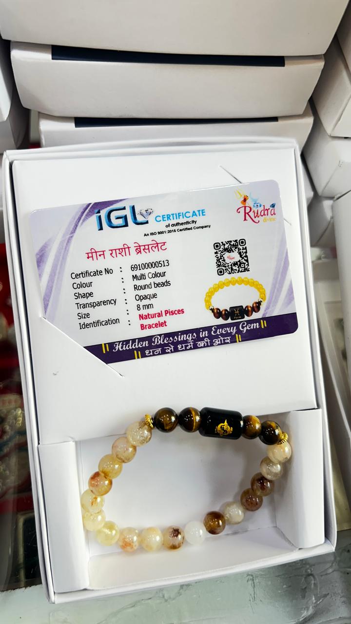 Certified Astrological Bracelet — Meen (Pisces)