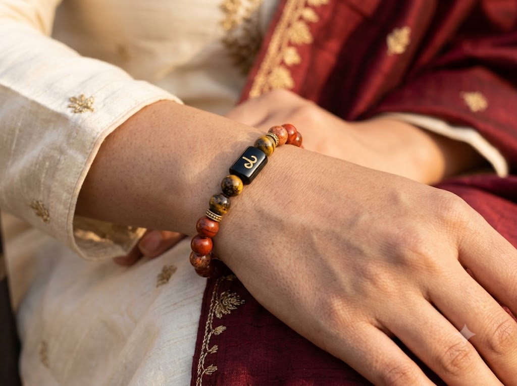 Certified Astrological Bracelet — Mesh (Aries) — On-Wrist Lifestyle View