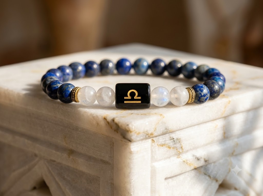 Certified Astrological Bracelet — Tula (Libra) — Aesthetic Studio Presentation
