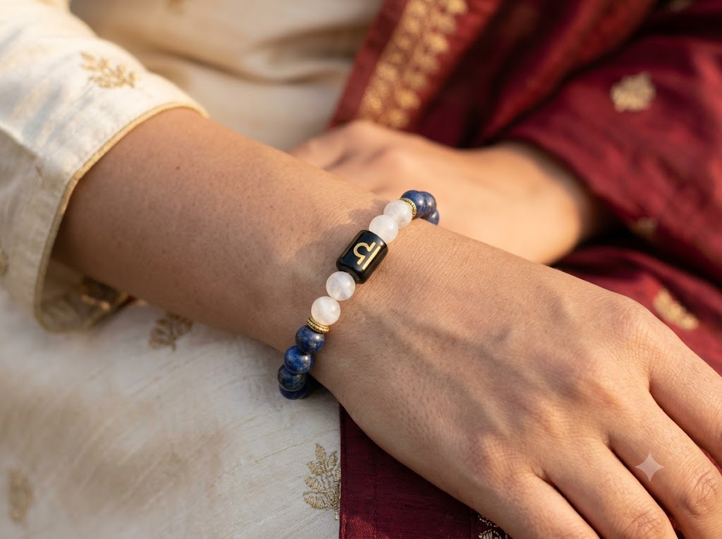 Certified Astrological Bracelet — Tula (Libra) — On-Wrist Lifestyle View
