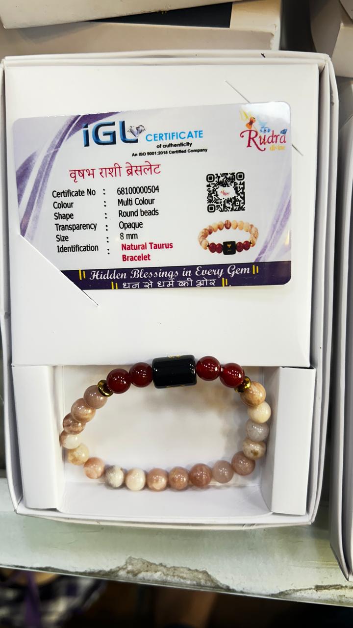 Certified Astrological Bracelet — Vrishabh (Taurus)