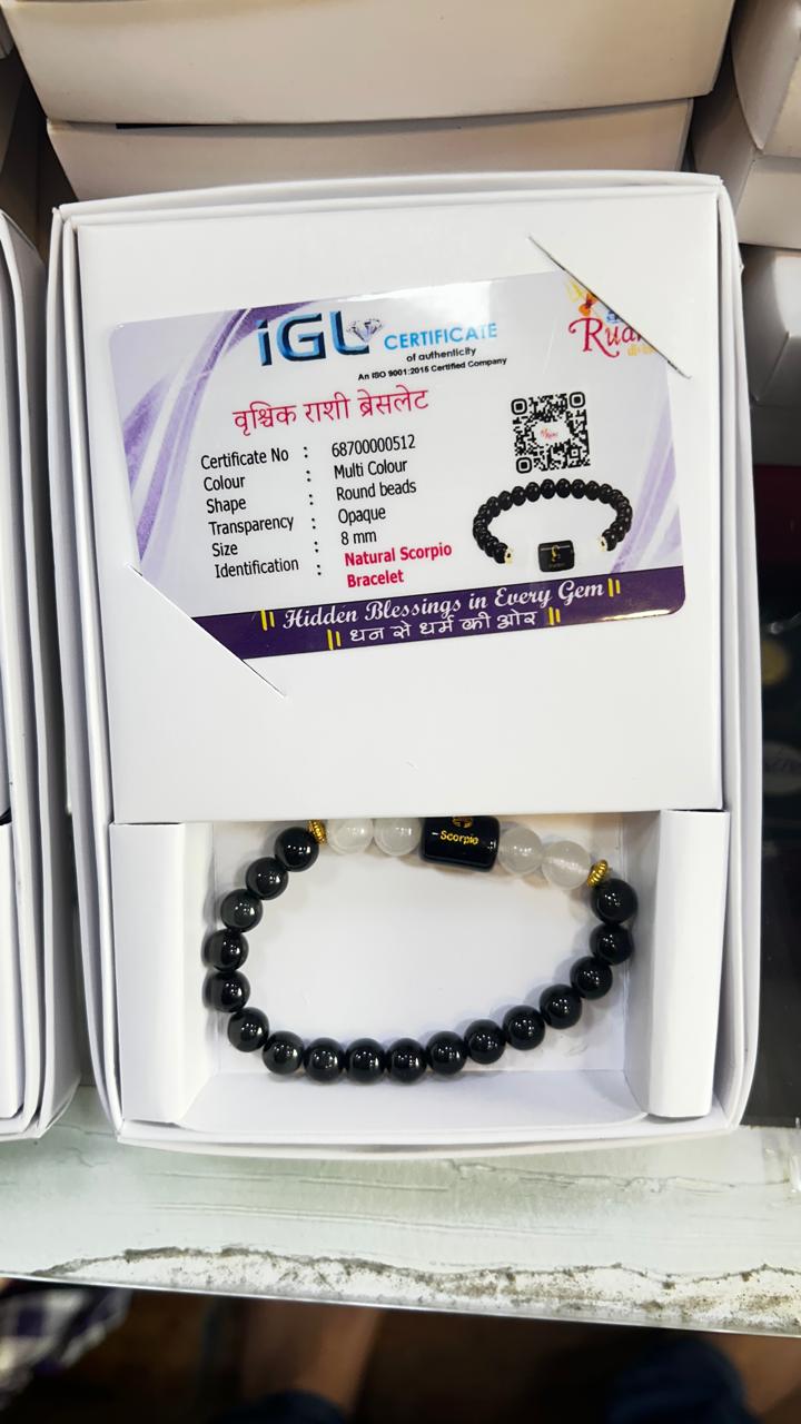 Certified Astrological Bracelet — Vrishchik (Scorpio)